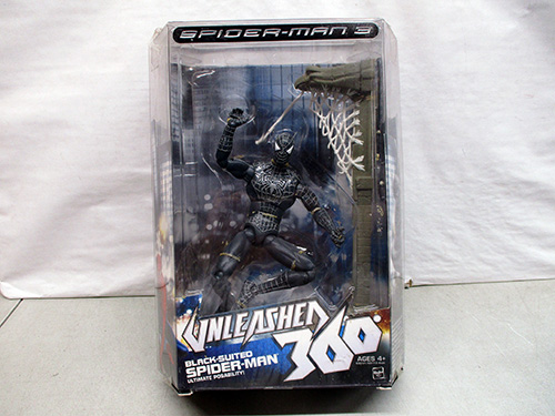 image of Spider-Man 3 Unleashed 360 Black-Suited Spider-Man Figure