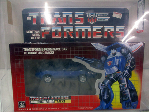 image of Transformers G1 Autobot Warrior Tracks Figure AFA graded