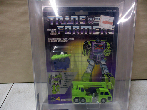 image of Transformers G1 Constructicon Hook in Original Packaging AFA graded