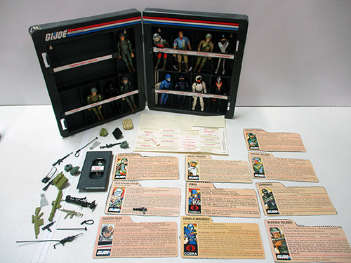 image of GI Joe Action Figures with Case and Accessories
