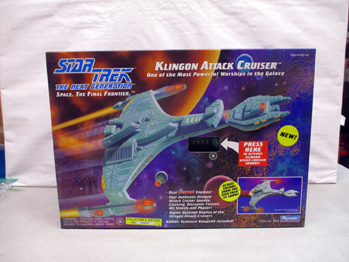 image of Star Trek TNG Klingon Attack Cruiser Toy in Box