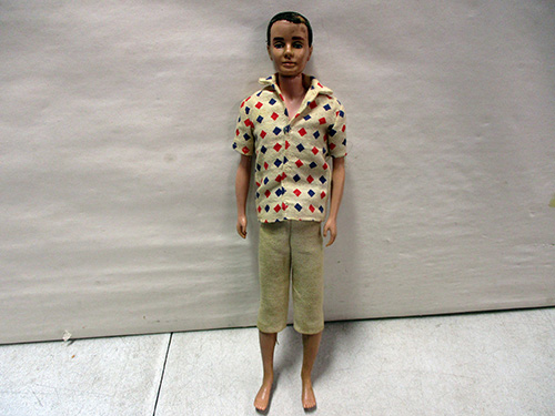 image of 1960's Ken Doll with Printed Shirt and Cropped Pants