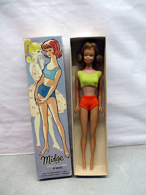image of 1960s Mattel Midge Doll with Original Box