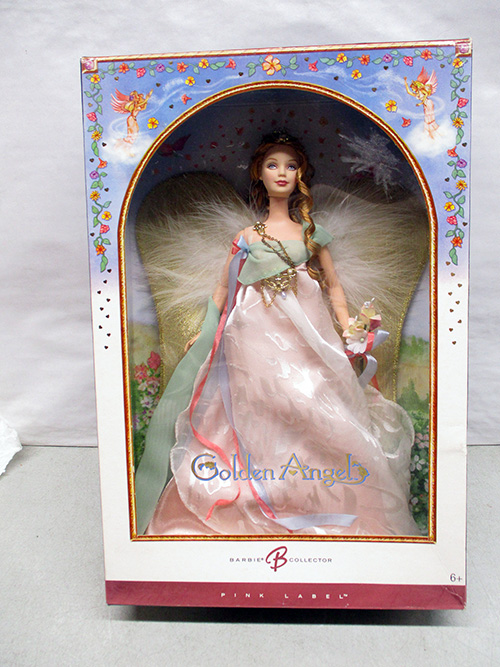 image of Barbie Collectibles Golden Angel Doll in Original Box