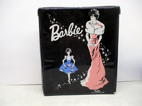 image of Barbie Doll Black Vinyl Carrying Case