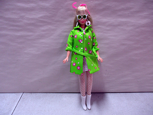 image of Barbie Doll with Green Floral Coat