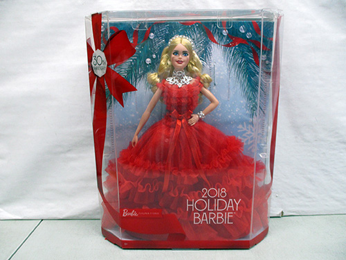 image of 2018 Holiday Barbie Doll in Original Packaging