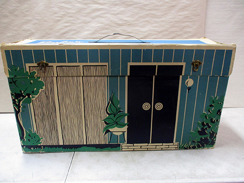 image of 1962 Barbie Cardboard Dollhouse Carry Case