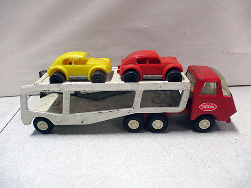 image of Tonka Truck Car Carrier with Two Cars