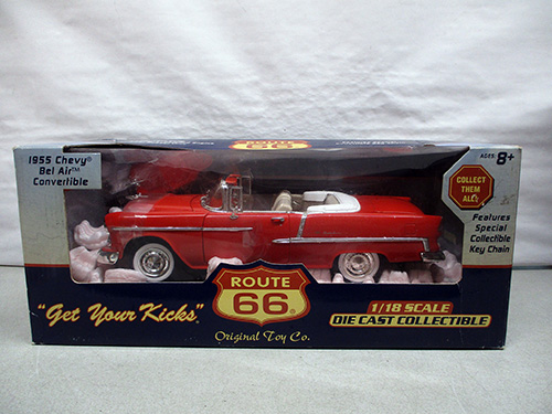 image of 1955 Chevy Bel Air Die-Cast Convertible Model