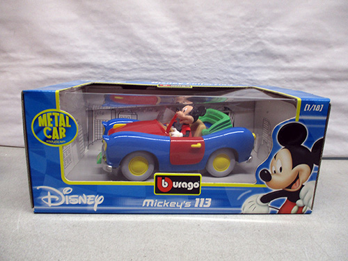 image of Bburago Disney Mickey's 113 Die-Cast Metal Car