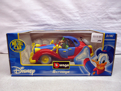 image of Bburago Disney Scrooge Metal Car in Original Box