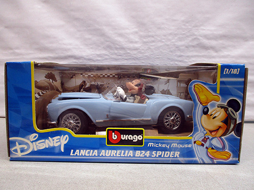 image of Bburago Disney Lancia Aurelia B24 Spider Model Car