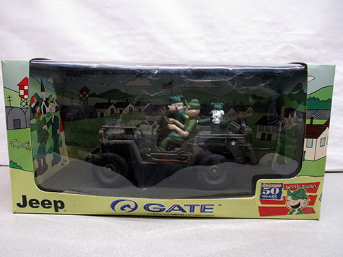 image of Gate Jeep Figurine with Cartoon Characters