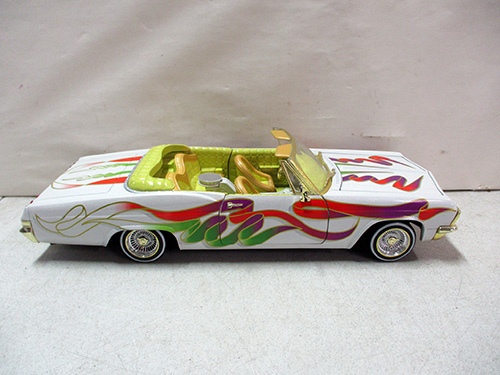 image of Hot Wheels Custom White Lowrider Convertible Model Car 1/18