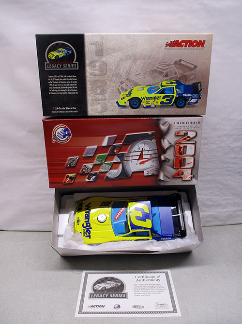image of Dale Earnhardt Wrangler Modified Action Legacy Series Die-Cast Car with Box and COA