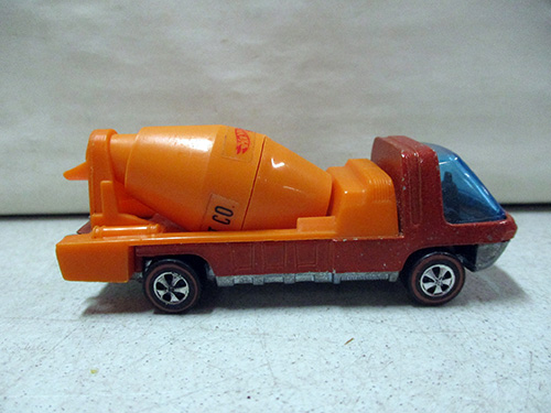 image of Hot Wheels Redline Die-Cast Orange Cement Mixer Toy Truck