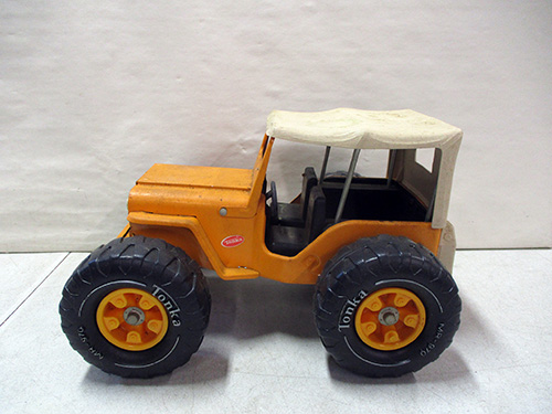 image of Tonka Orange Jeep Toy with Canvas Top