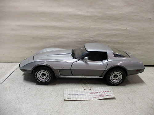 image of Franklin Mint 1978 Silver Corvette Model