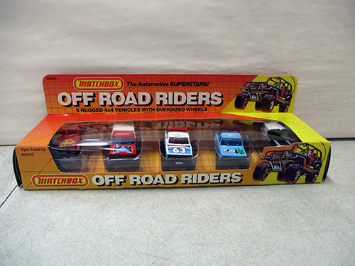 image of Matchbox Off Road Riders 4x4 Vehicle Set in Box