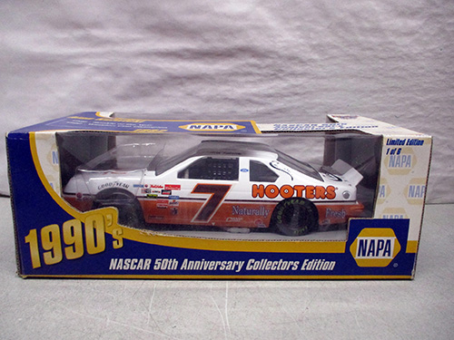 image of 1990s Alan Kulwicki Hooters NASCAR 50th Anniversary Diecast Car