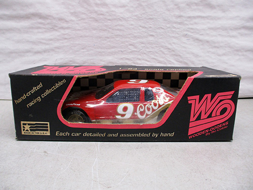 image of Wooden Collectible Bill Elliott No. 9 Coors Car in Original Box