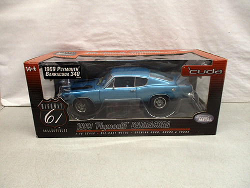 image of 1969 Plymouth Barracuda 1:18 Diecast Model by Highway 61