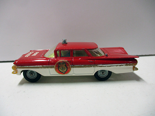 image of Corgi Red and White Die-Cast Fire Chief Car Model