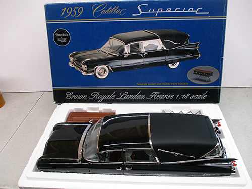 image of Precision Miniatures 1959 Cadillac Superior Crown Royale Hearse Model