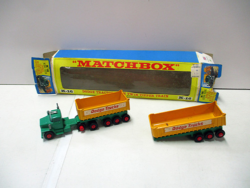 image of Matchbox Kingsize Dodge Tractor-Trailer Set with Box