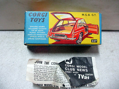 image of Corgi Toys Model 327 MGB GT with Original Box