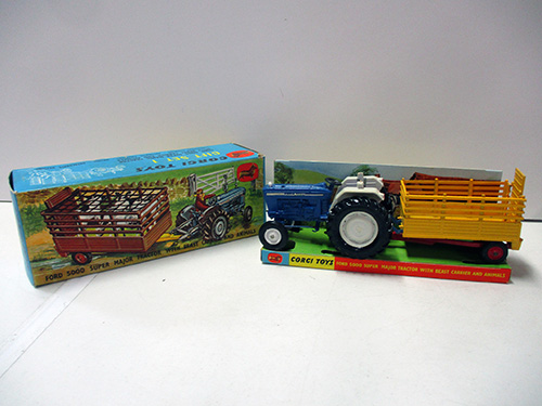 image of Corgi Toys 66 Ford 5000 Tractor with Trailer and Box