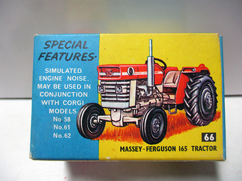 image of Corgi Massey-Ferguson 165 Tractor Model No. 66 with Box