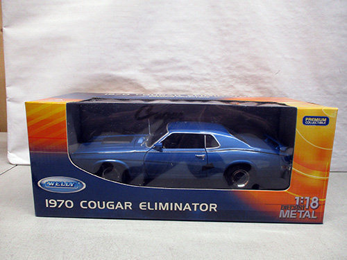 image of Welly 1:18 Scale 1970 Cougar Eliminator Die-Cast Model Car