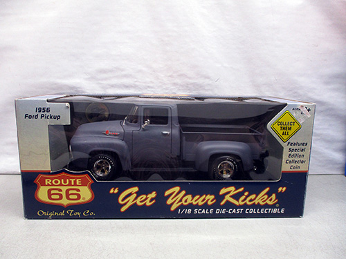 image of Route 66 1955 Ford Pickup Die-Cast Model in Box