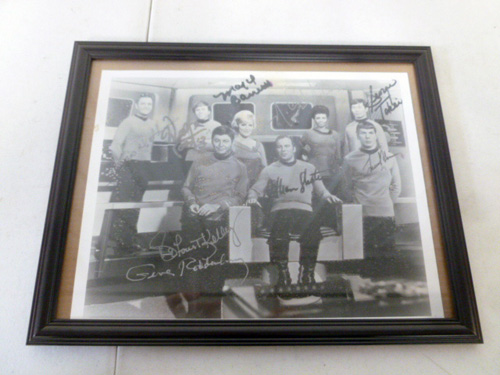 image of original cast signed star trek photo with gene rodenberry