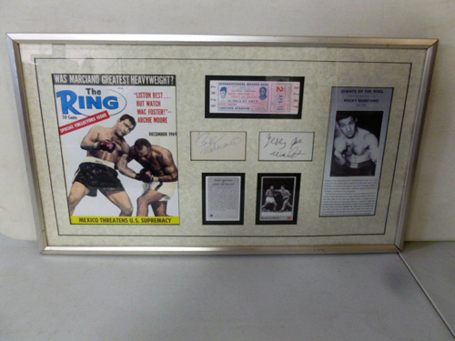 rocky marciano and jersey joe walcott autograph image 1