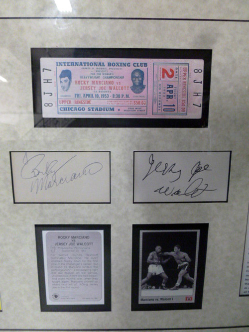 rocky marciano and jersey joe walcott autograph image 4