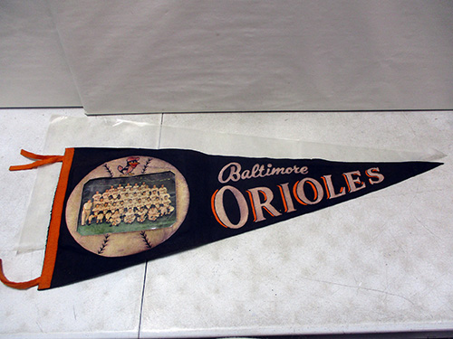 image of Baltimore Orioles Felt Pennant With Team Image
