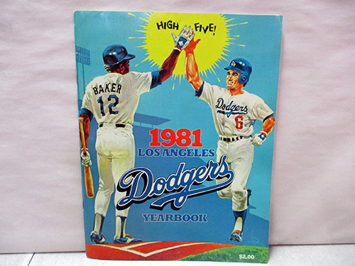 image of 1981 Los Angeles Dodgers Yearbook High-Five Cover