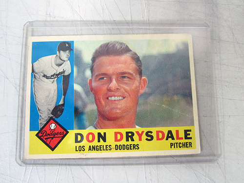 image of 1960 Topps Don Drysdale Baseball Card