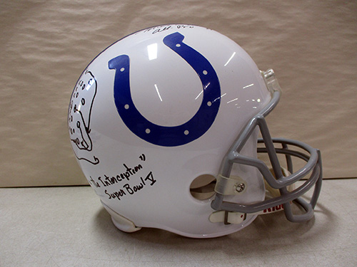 image of Mike Curtis Baltimore Colts Helmet with Autograph
