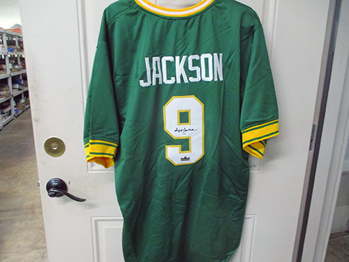 image of Oakland A's Jersey Signed by Reggie Jackson With Number 9