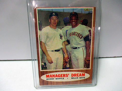 image of 1962 Topps Managers' Dream Baseball Card Mantle and Mays