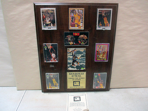 image of Shaquille O'Neal Mounted Sports Card Display