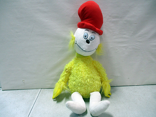 image of Dr. Seuss The Cat in the Hat Plush Toy with Red Hat and Yellow Body
