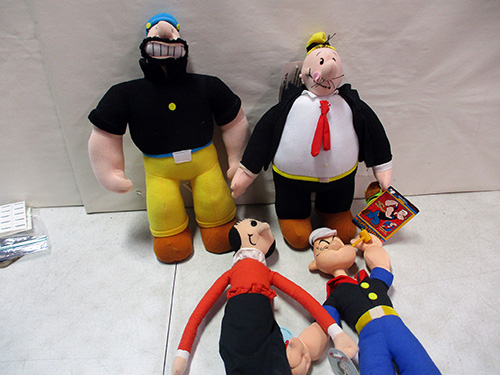 image of Four Popeye Character Plush Toys