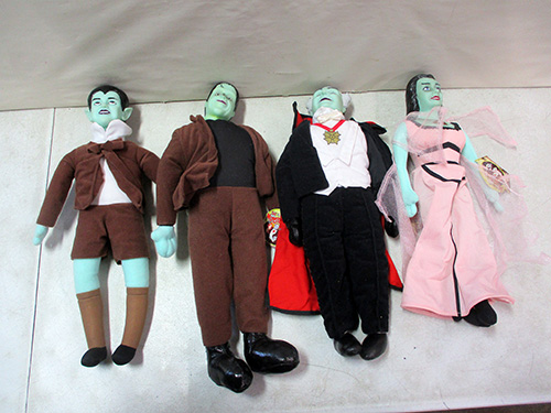 image of Four The Munsters Monster Character Plush Dolls