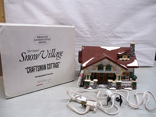 image of Department 56 Snow Village Craftsman Cottage with Box
