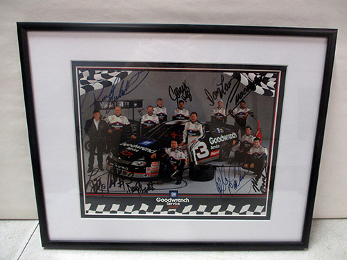image of Dale Earnhardt GM Goodwrench NASCAR Team Autographed Photo